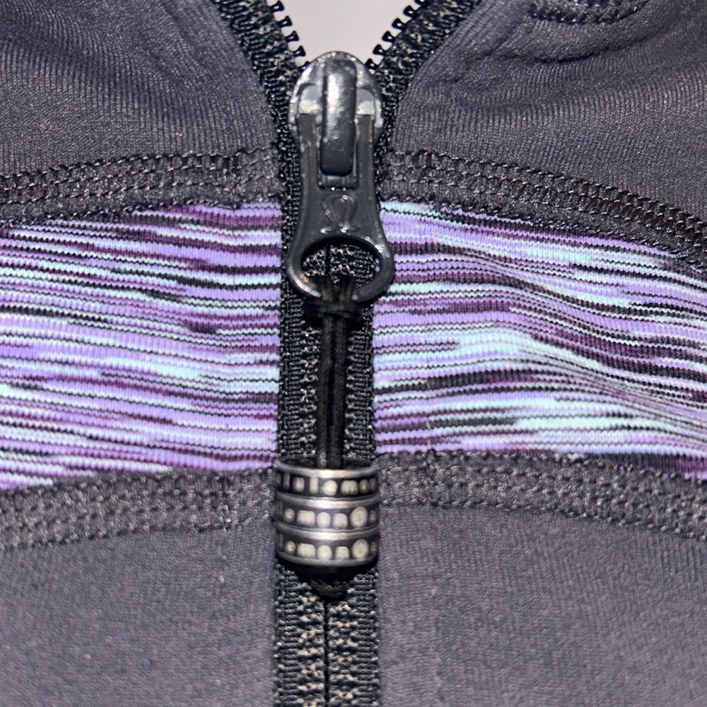 lululemon athletica Black and Heathered Purple-Gray Full-Zip Utility Jacket - Picture 8 of 9